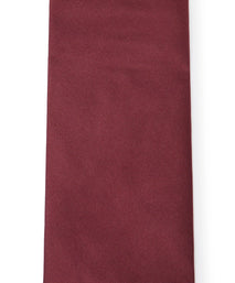 Burgundy Red Plain Woven Silk Tie