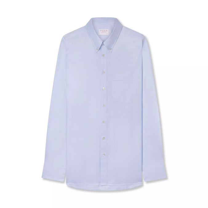 Pale Blue Classic Fit Smart Casual Button Down Weekend Oxford Shirt