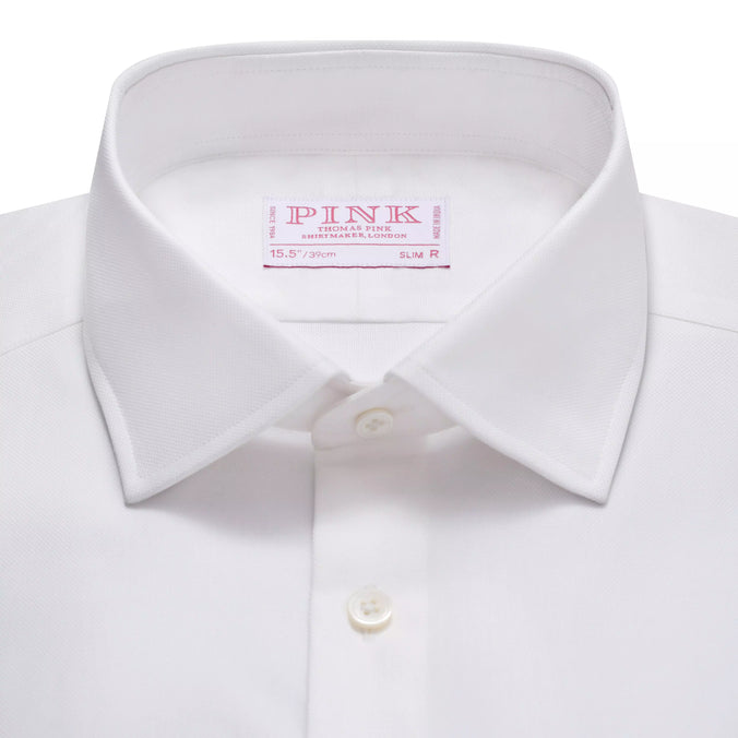 White Slim Fit Royal Oxford Formal Shirt