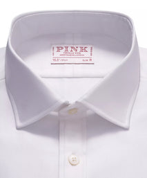 White Slim Fit Double Cuff Royal Twill Formal Shirt