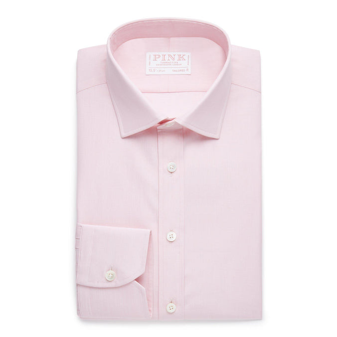 Pink Tailored Fit End on End Formal Shirt