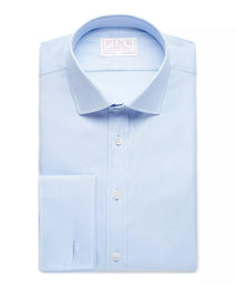 Pale Blue Tailored Fit Double Cuff Royal Twill Formal Shirt