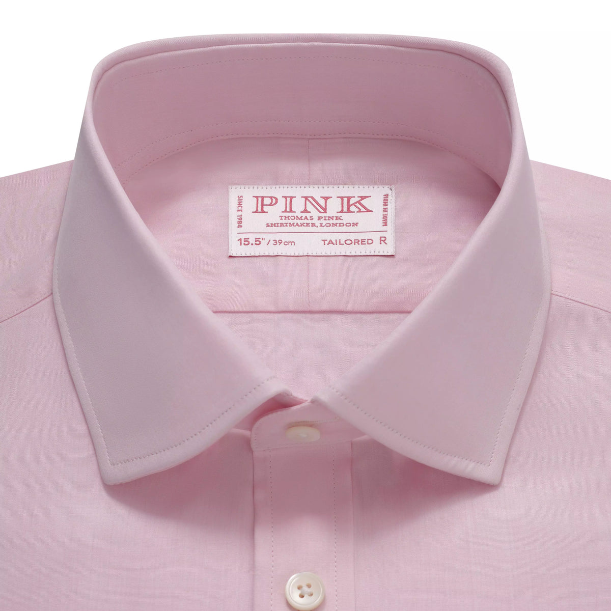 Pale Pink Tailored Fit Double Cuff Ramses Poplin Formal Shirt