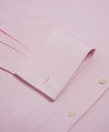 Pale Pink Tailored Fit Double Cuff Ramses Poplin Formal Shirt