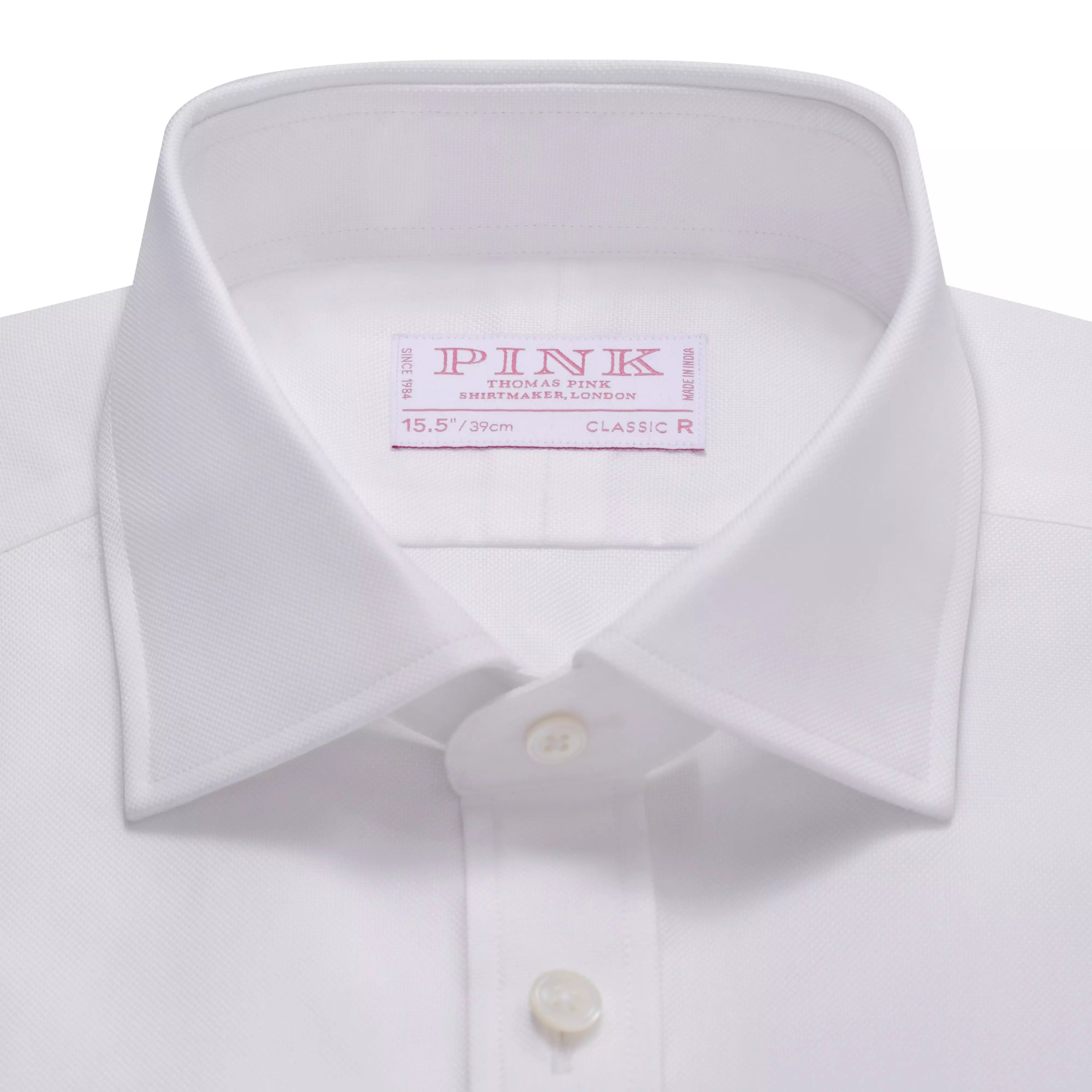 White Classic Fit Royal Oxford Formal Shirt