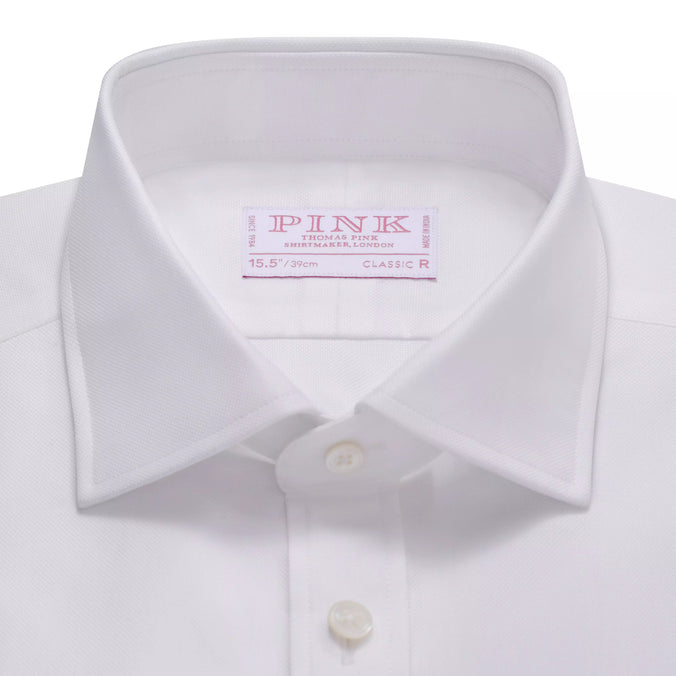 White Classic Fit Royal Oxford Formal Shirt