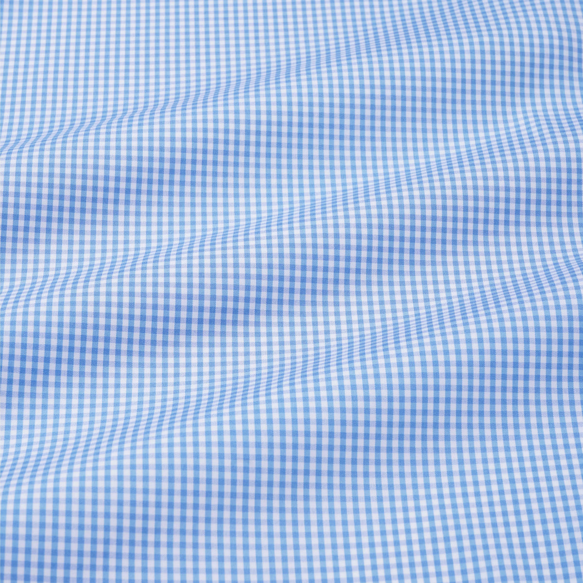 Sky Blue & White Athletic Fit Gingham Check Formal Shirt