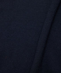 Navy Blue Merino Wool V-Neck Sweater