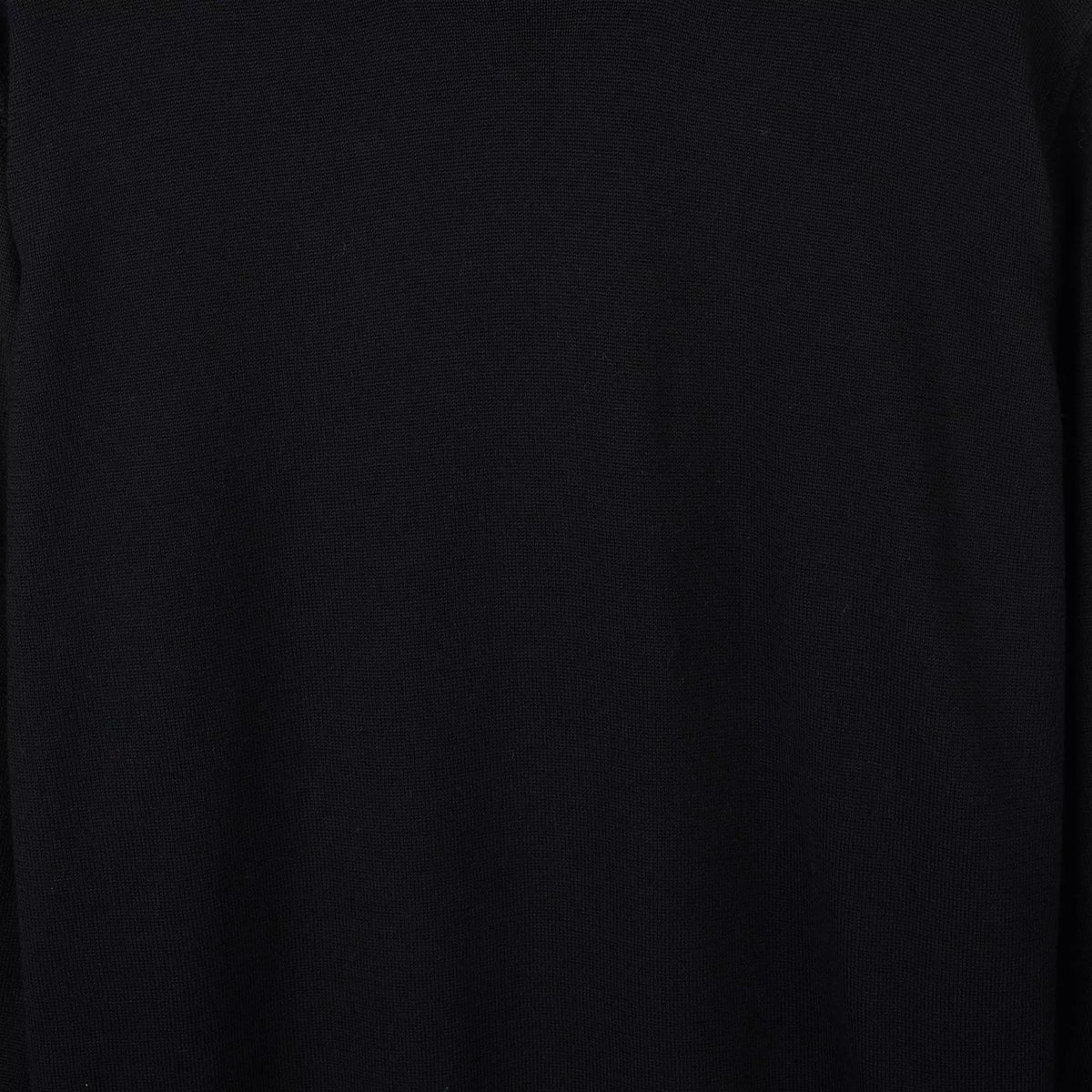 Black Merino Wool Crew Neck Sweater