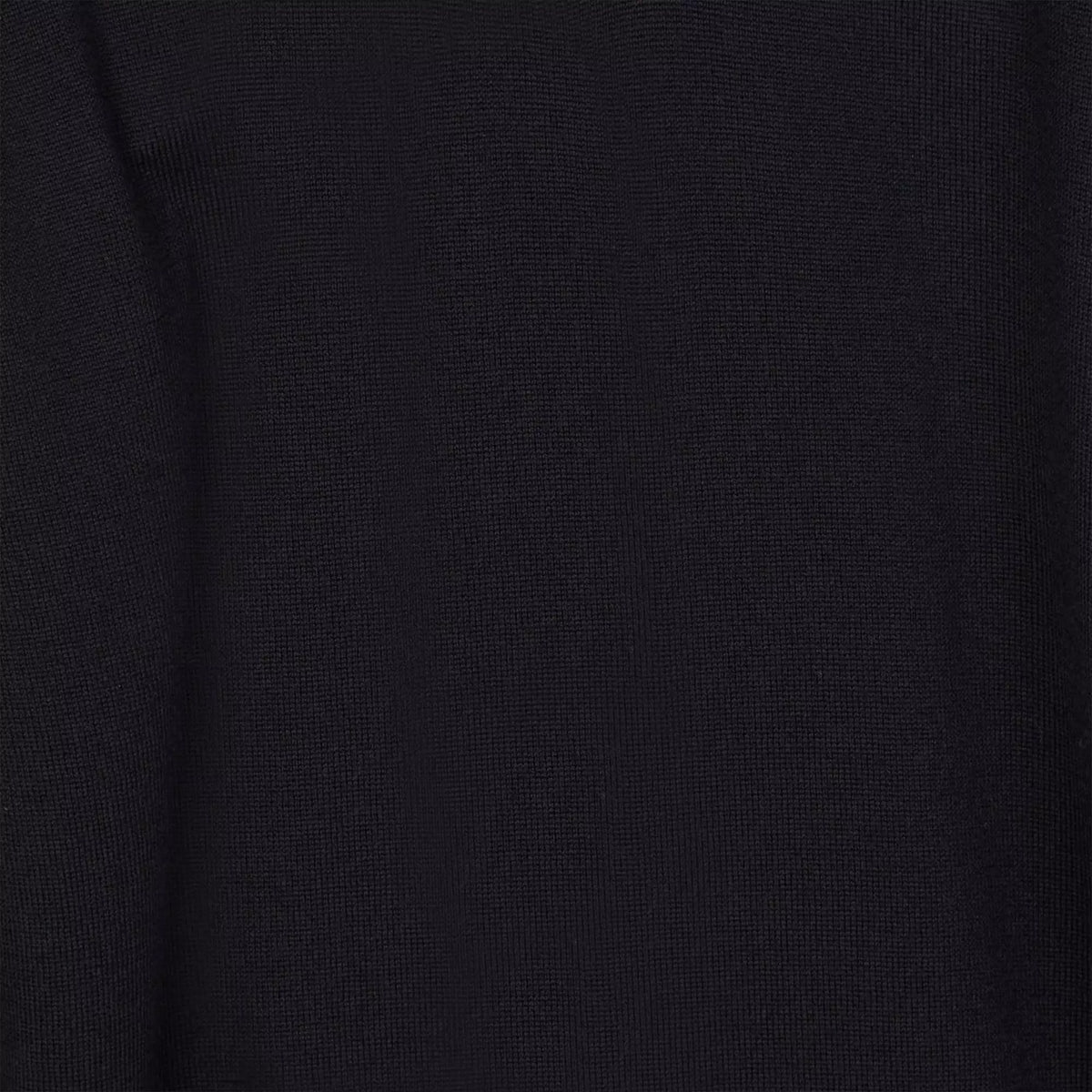 Black Merino Wool Zip Neck Sweater