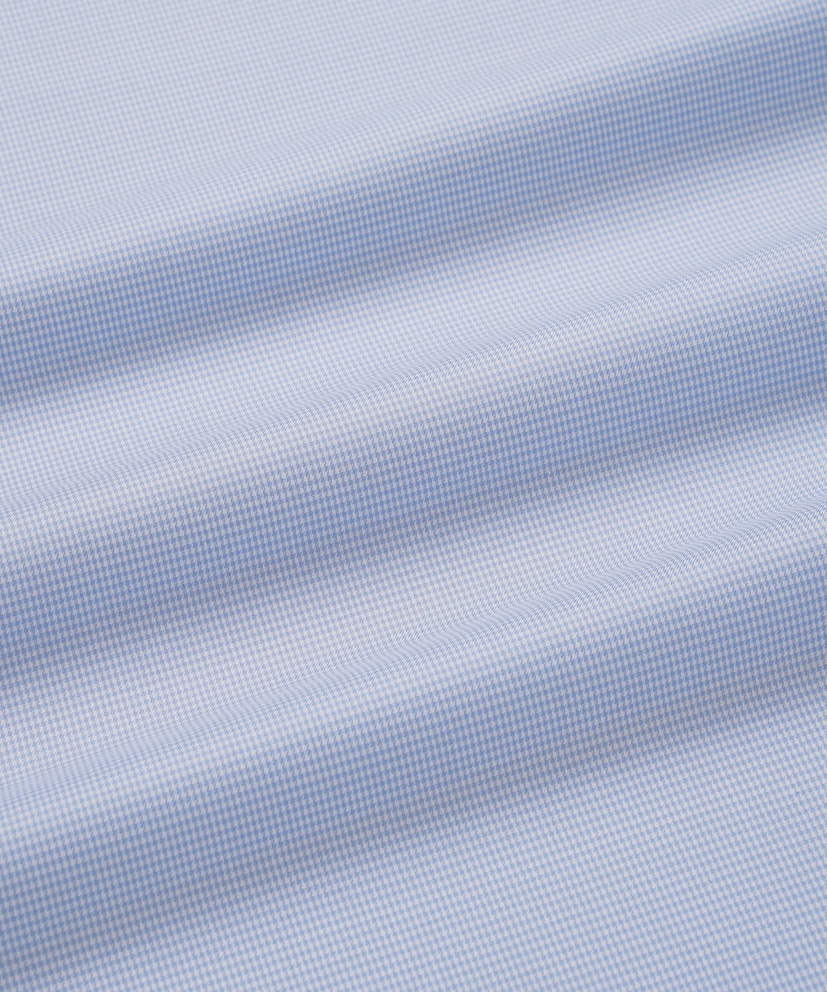 Blue & White Tailored Fit Double Cuff Micro Puppytooth Formal Shirt