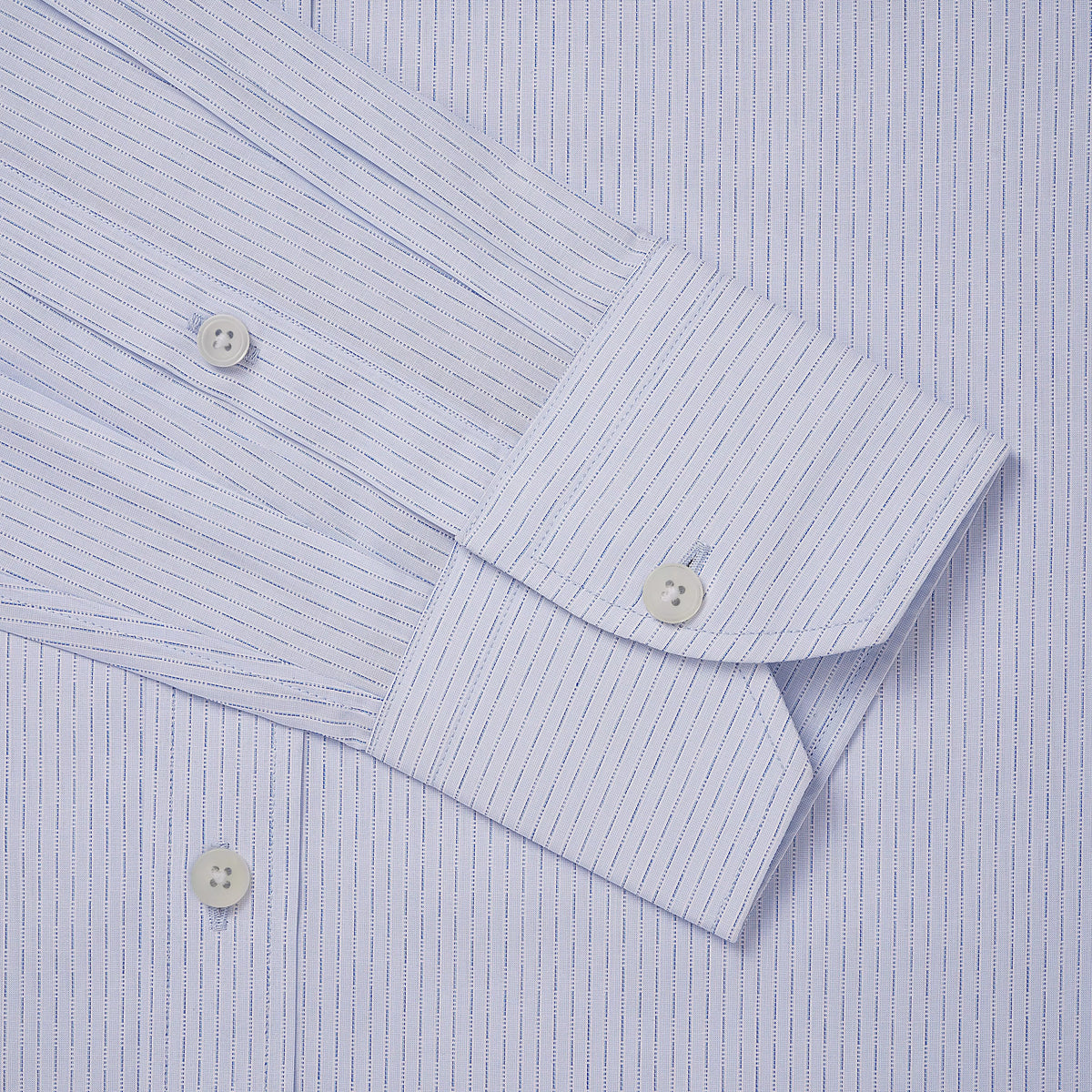 Pale & Blue Tailored Fit Dobby Broken Stripe Formal Shirt