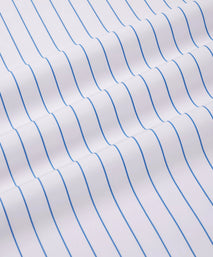 White & Blue Tailored Fit Wide Pin Stripe Formal Shirt