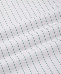 White & Green Tailored Fit Wide Pin Stripe Formal Shirt