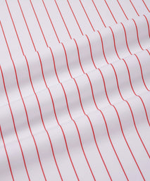 White & Red Tailored Fit Wide Pin Stripe Formal Shirt