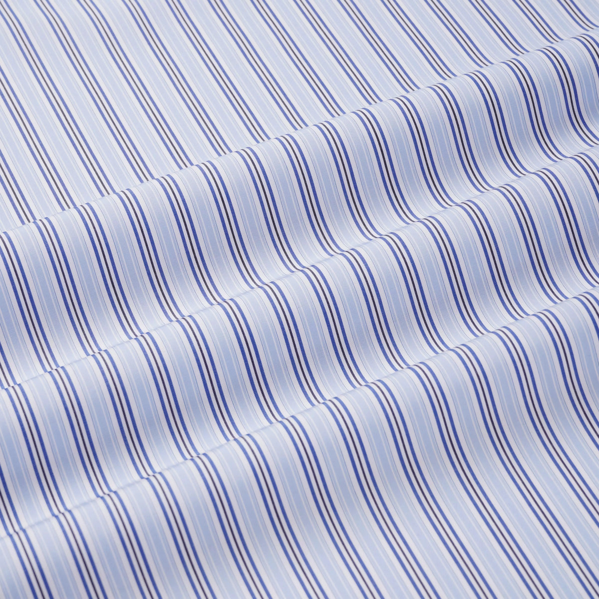 Pale Blue & White Classic Fit Double Cuff Berkeley Stripe Formal Shirt