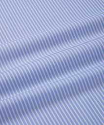 Blue & White Classic Fit Formal Tacking Stripe Shirt