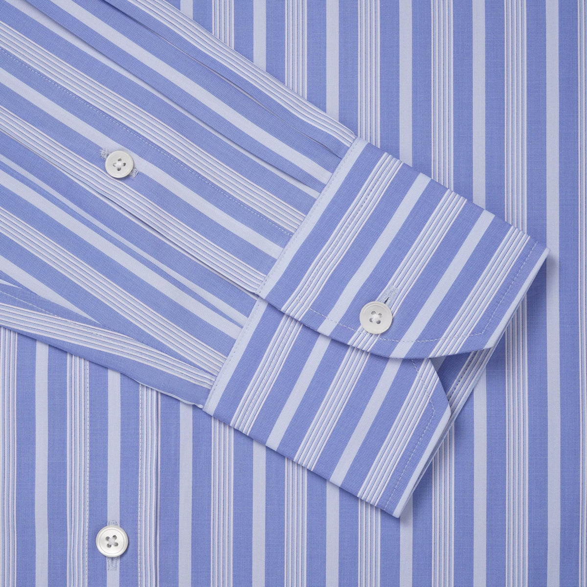 Pale Blue & Blue Classic Fit Bedford Stripe Formal Shirt