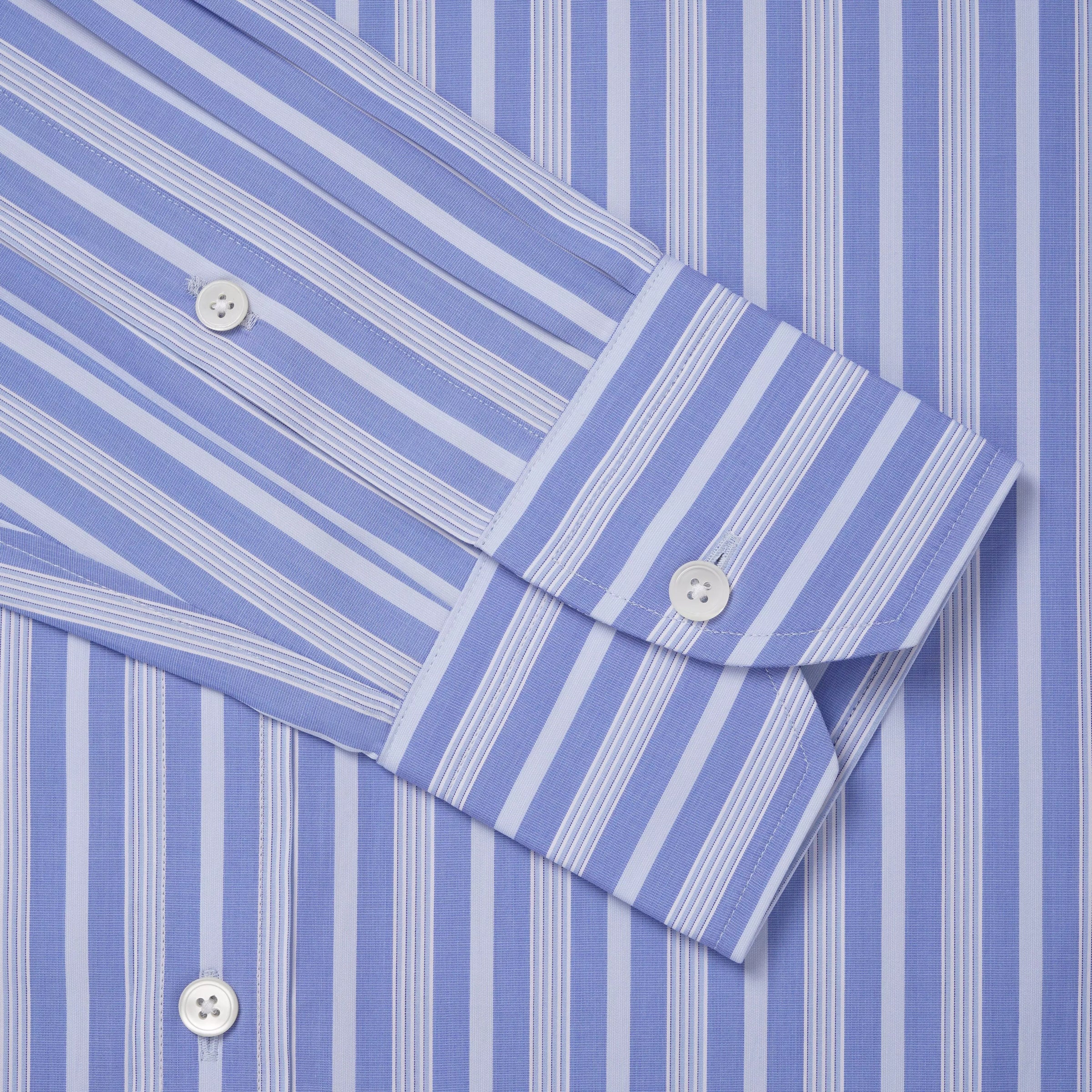 Pale Blue & Blue Classic Fit Bedford Stripe Formal Shirt