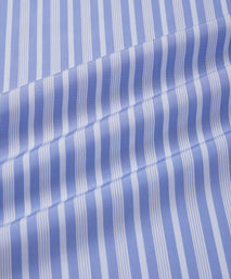 Pale Blue & Blue Classic Fit Bedford Stripe Formal Shirt
