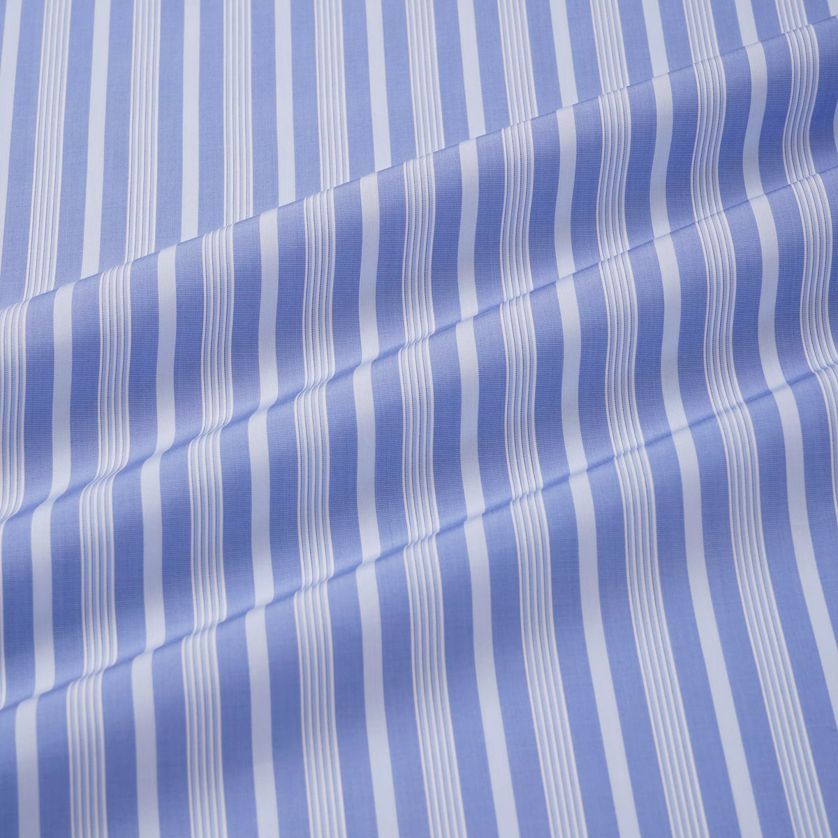 Pale Blue & Blue Classic Fit Bedford Stripe Formal Shirt