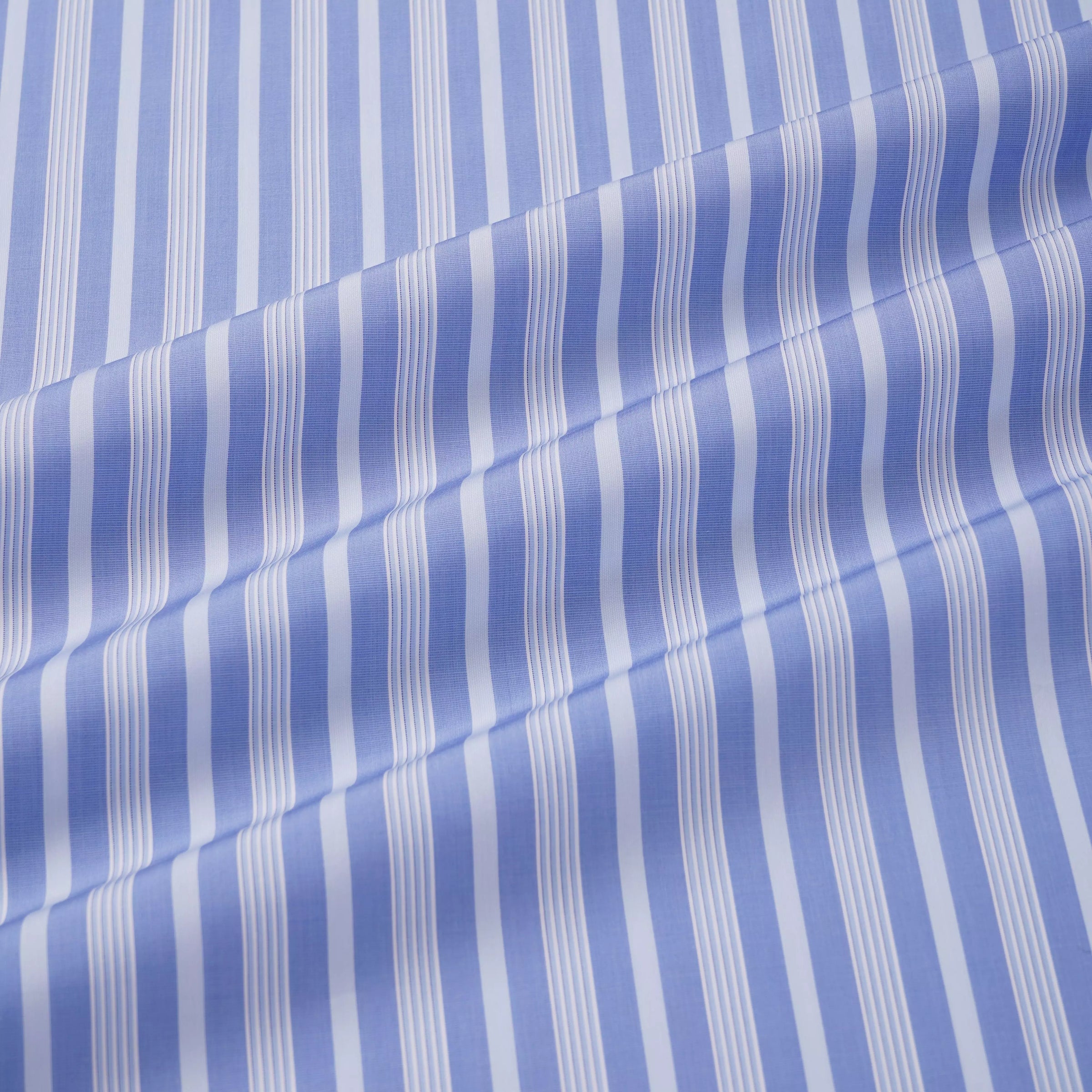 Pale Blue & Blue Classic Fit Bedford Stripe Formal Shirt