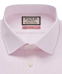 Pale Pink Slim Fit Fine Herringbone Formal Shirt