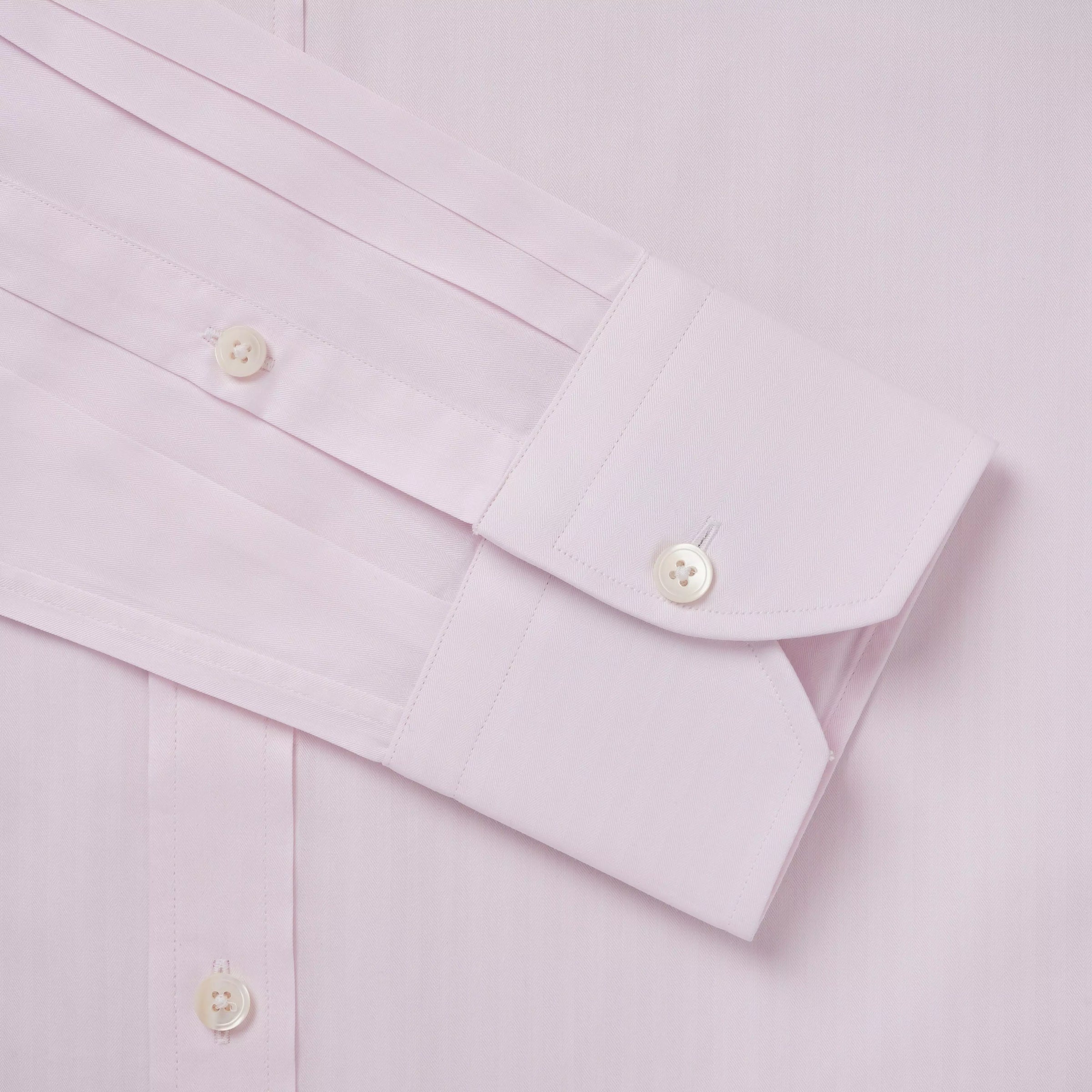 Pale Pink Slim Fit Fine Herringbone Formal Shirt