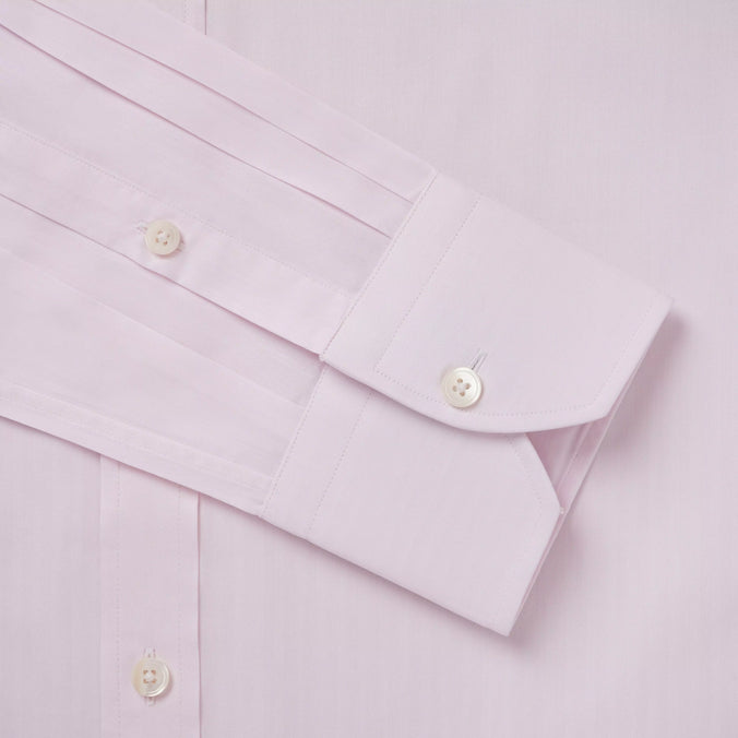 Pale Pink Slim Fit Fine Herringbone Formal Shirt