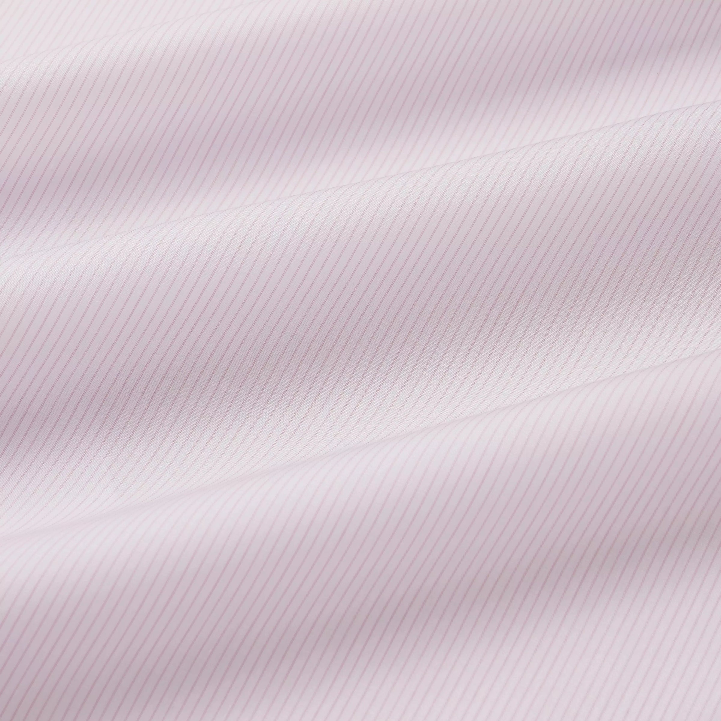 Pale Pink & White Tailored Fit Precise Hairline Stripe Formal Shirt
