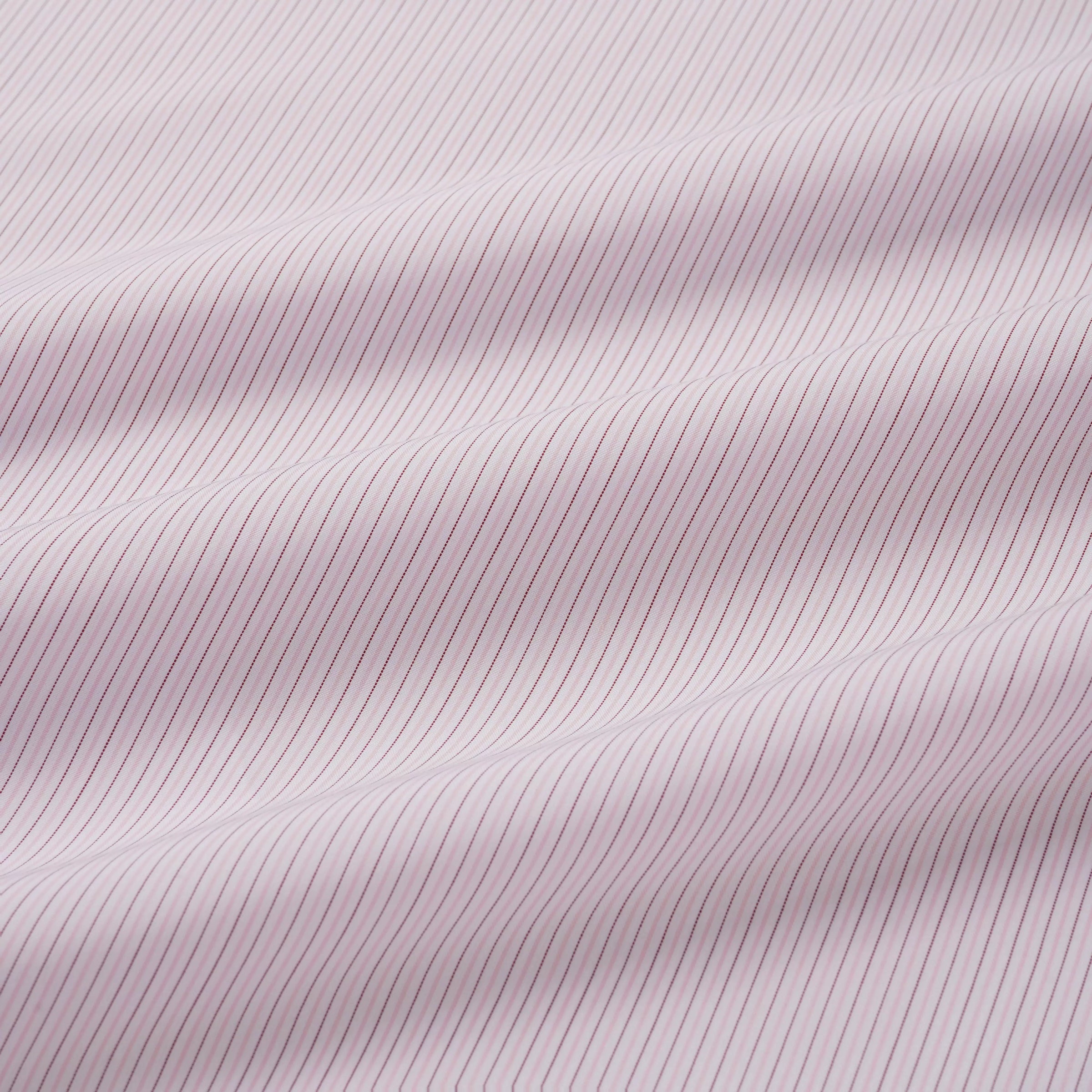 Pale Pink & White Tailored Fit Fine Vintage Stripe Formal Shirt