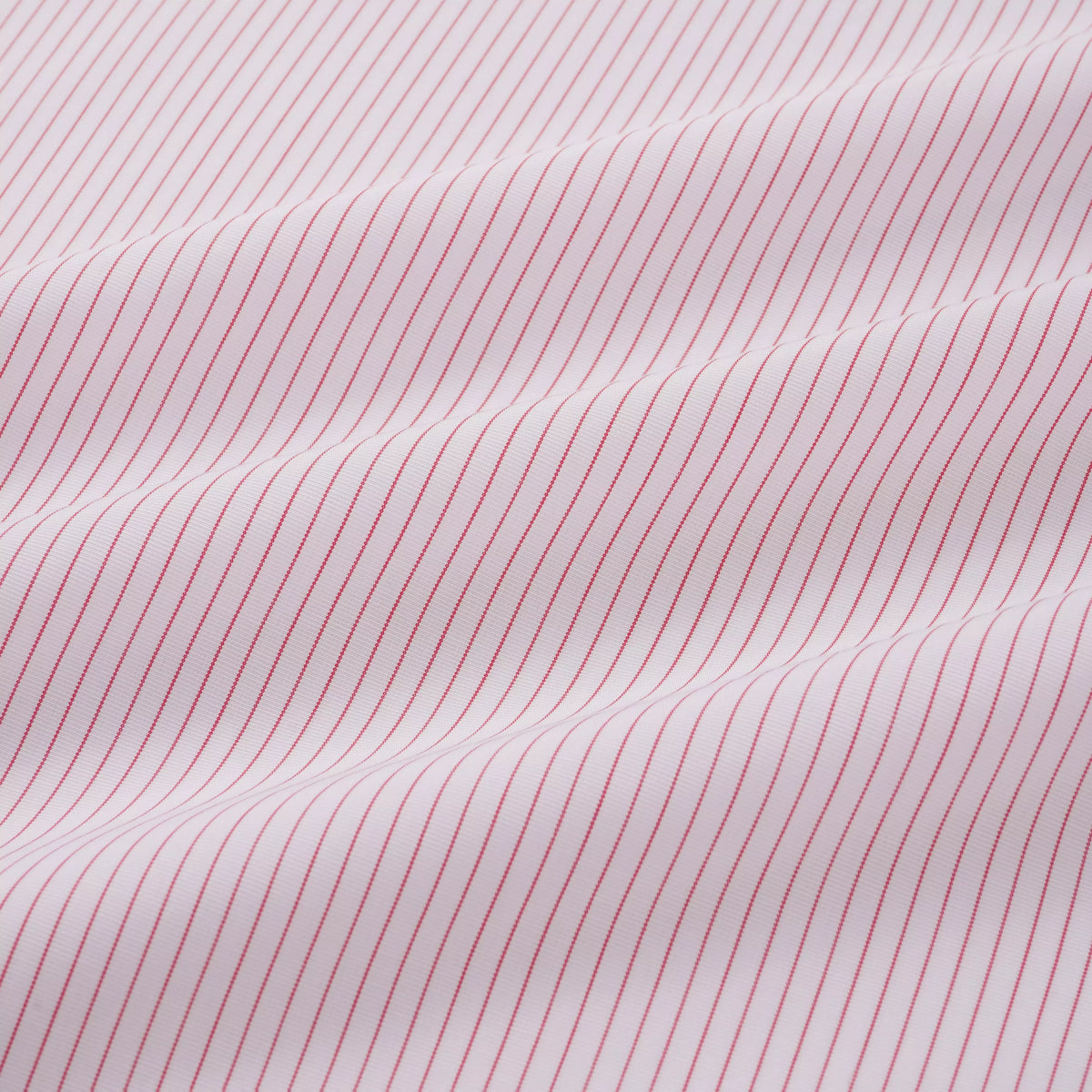 Deep Pink & White Tailored Fit Red Biro Stripe Formal Shirt