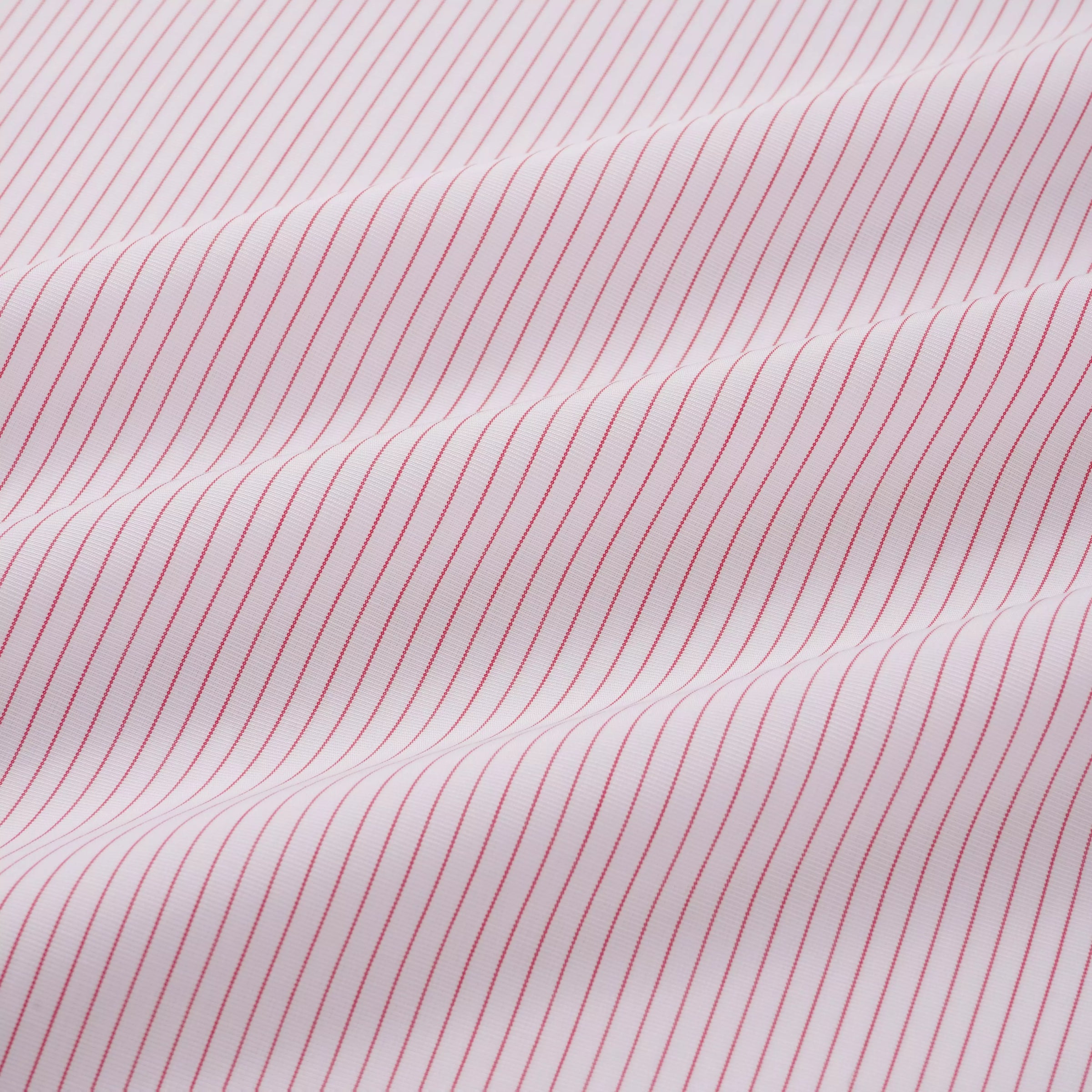 Deep Pink & White Tailored Fit Red Biro Stripe Formal Shirt