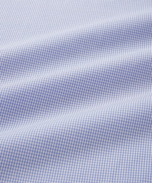 Blue & White Tailored Fit Double Cuff Mini Check Formal Shirt