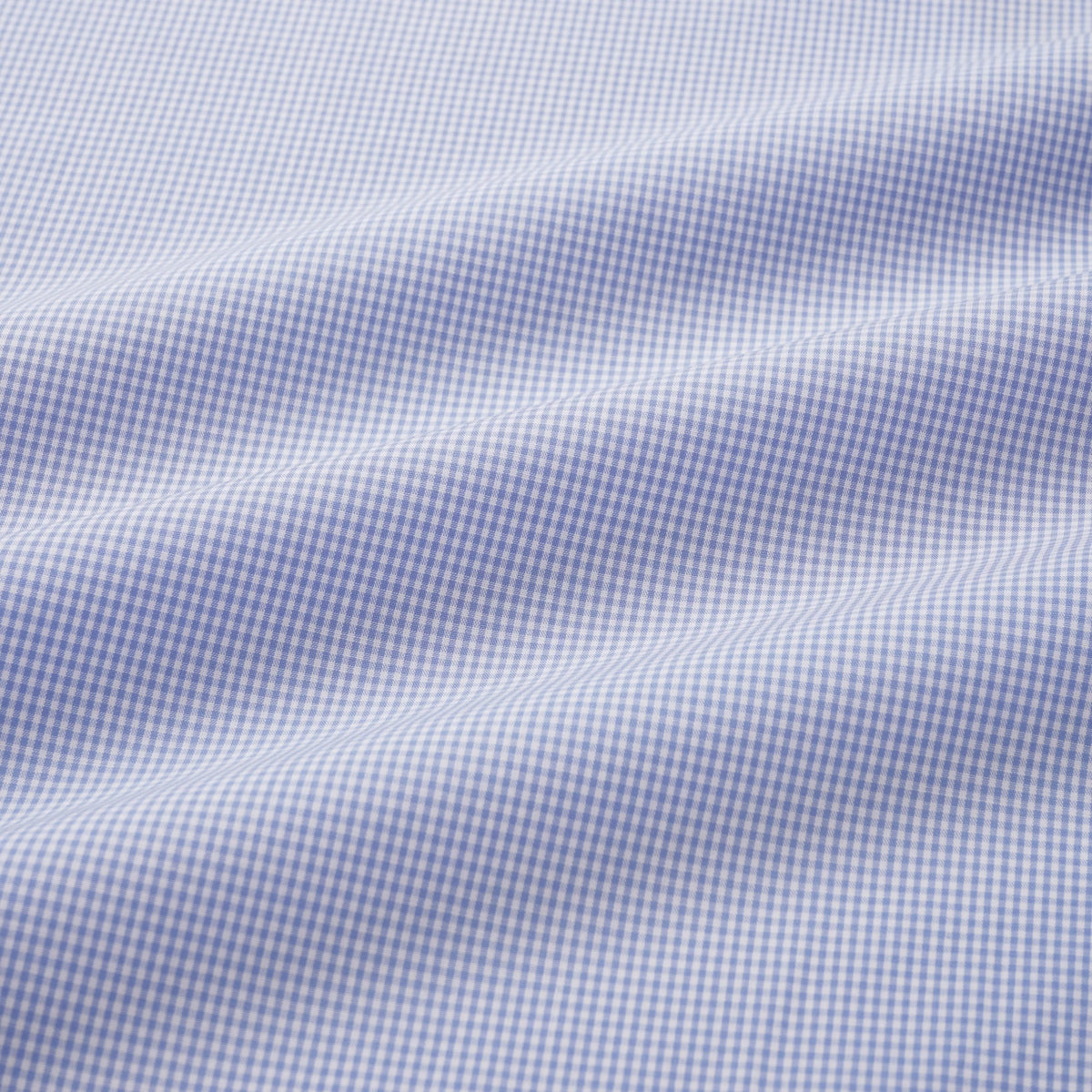Blue & White Tailored Fit Double Cuff Mini Check Formal Shirt