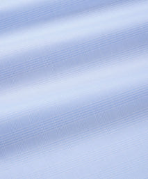Pale Blue & White Slim Fit Double Cuff Prince of Wales Check Formal Shirt
