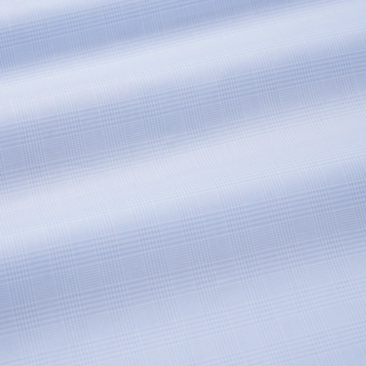 Pale Blue & White Slim Fit Prince of Wales Check Formal Shirt